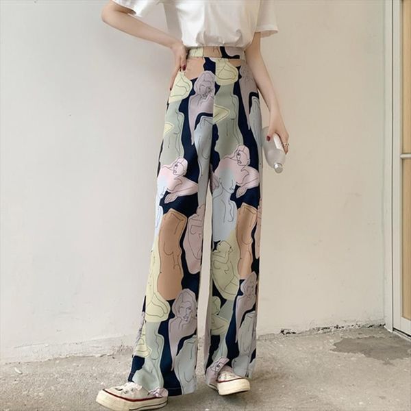 simple abstract printing wide leg women pant spring summer fashion korean high waist trousers pantalon femme z116, Black;white
simple abstract printing wide leg women pant spring summer fashion korean high waist trousers pantalon femme z116, Black;white