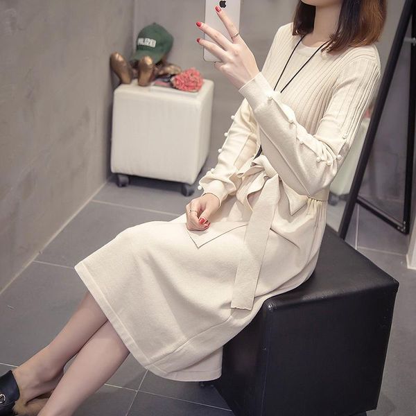 plus size women elegant knitted long dress autumn winter 2021 beading sleeve bow belt ladies warm sweater dresses for casual, Black;gray
plus size women elegant knitted long dress autumn winter 2021 beading sleeve bow belt ladies warm sweater dresses for casual, Black;gray