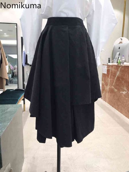 nomikuma irregular high waist elegant skirts causal a-line mid-calf women skirts spring new solid faldas mujer moda 6f509 210427, Black
nomikuma irregular high waist elegant skirts causal a-line mid-calf women skirts spring new solid faldas mujer moda 6f509 210427, Black