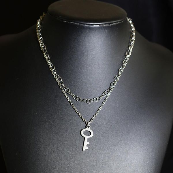 earrings & necklace classic round key pendant heart women's fashion jewelry women collar gift efn, Silver
earrings & necklace classic round key pendant heart women's fashion jewelry women collar gift efn, Silver