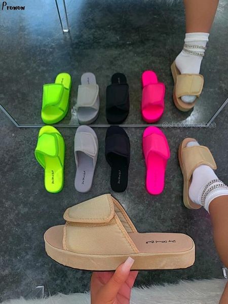 fashion women slippers hook&loop toe lightcolor platform flat heel non slip thick sole outside slides casual shoes ladies female, Black
fashion women slippers hook&loop toe lightcolor platform flat heel non slip thick sole outside slides casual shoes ladies female, Black