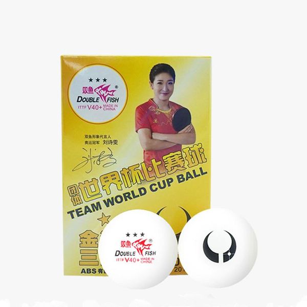 double fish table tennis ball 2021 team world cup 3-star d40+ abs material plastic poly pong balls tenis de mesa
double fish table tennis ball 2021 team world cup 3-star d40+ abs material plastic poly pong balls tenis de mesa