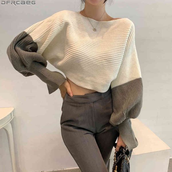 women's sweaters knitwear crop women autumn winter patchwork fashion korean short knitted pullover pink purple white ju8v, White;black
women's sweaters knitwear crop women autumn winter patchwork fashion korean short knitted pullover pink purple white ju8v, White;black