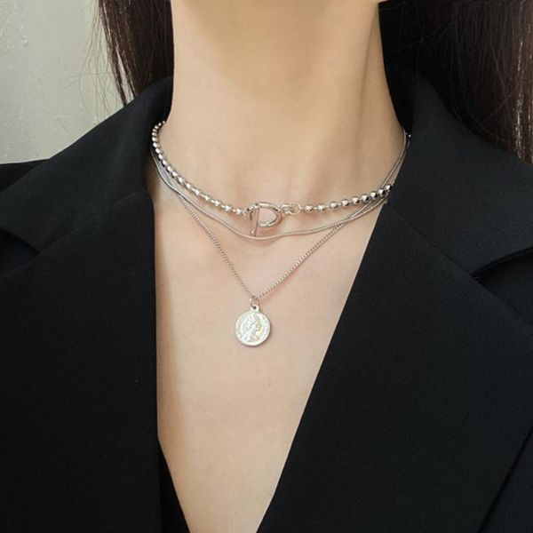 chains fashion design round pendant necklace for women aesthetic jewelry initial charms collarbone chain punk wedding party choker, Silver
chains fashion design round pendant necklace for women aesthetic jewelry initial charms collarbone chain punk wedding party choker, Silver