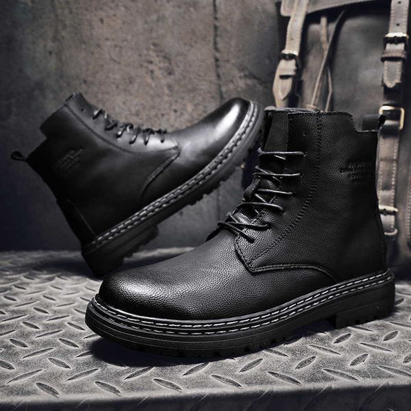 in the autumn of 2021, two-layer cowhide zhongbang rubber outsole is warm, psh, breathable and fashionable casual martin boots, Black
in the autumn of 2021, two-layer cowhide zhongbang rubber outsole is warm, psh, breathable and fashionable casual martin boots, Black