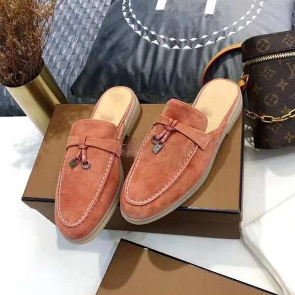 suede half slippers women round toe spring mules shoes metal decor ladies slides thick sole runway casual flat women's, Black
suede half slippers women round toe spring mules shoes metal decor ladies slides thick sole runway casual flat women's, Black