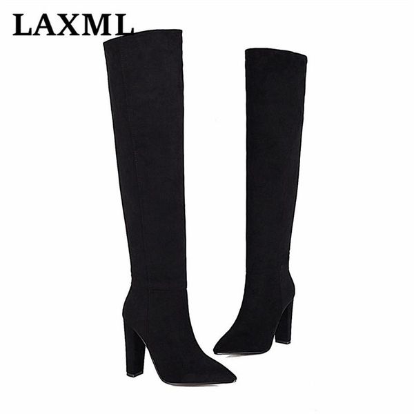 boots laxml brand fashion women's shoes pointed toe hollow over the knee tassel non-slip wear-resistant women high-heeled, Black
boots laxml brand fashion women's shoes pointed toe hollow over the knee tassel non-slip wear-resistant women high-heeled, Black
