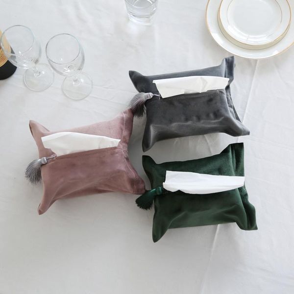 nordic velvet retro tissue box tassel pumping home car dark green boxes & napkins
nordic velvet retro tissue box tassel pumping home car dark green boxes & napkins