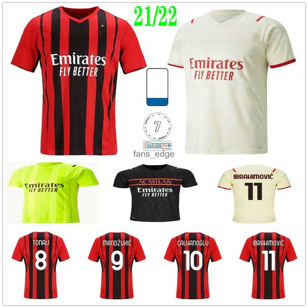 2021 2022 ac soccer jerseys milan #11 ibrahimovic giroud bennacer kessie romagnoli calhanoglu tonali rebic custom 21 22 men woman kids home, Black;yellow
2021 2022 ac soccer jerseys milan #11 ibrahimovic giroud bennacer kessie romagnoli calhanoglu tonali rebic custom 21 22 men woman kids home, Black;yellow