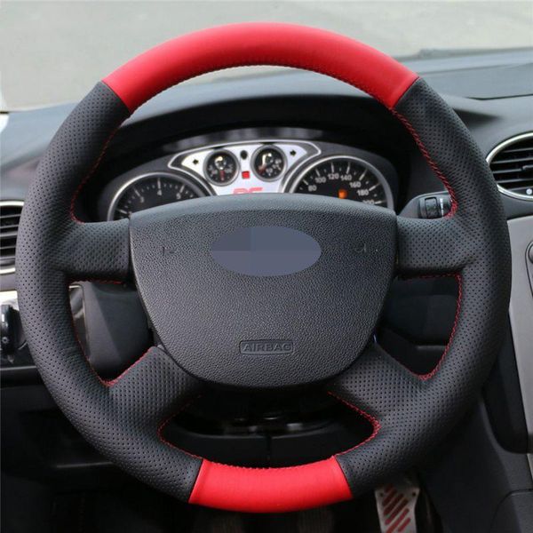 steering wheel covers hand stitch black red genuine leather car cover for focus 2 2005-2011
steering wheel covers hand stitch black red genuine leather car cover for focus 2 2005-2011