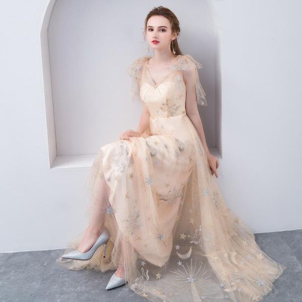 champagne evening dress female banquet elegant chinese long bridesmaid wedding plus size v-neck star pattern ethnic clothing, Red
champagne evening dress female banquet elegant chinese long bridesmaid wedding plus size v-neck star pattern ethnic clothing, Red