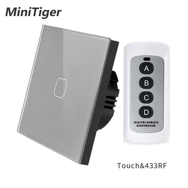 smart home control minitiger gray eu standard remote wall light touch switch 1 gang way wireless
smart home control minitiger gray eu standard remote wall light touch switch 1 gang way wireless
