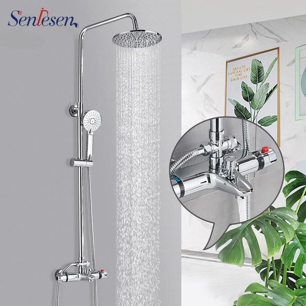 senlesen thermostatic shower systems bathroom faucet chrome 8 inch head mixer water tap para bath sets
senlesen thermostatic shower systems bathroom faucet chrome 8 inch head mixer water tap para bath sets