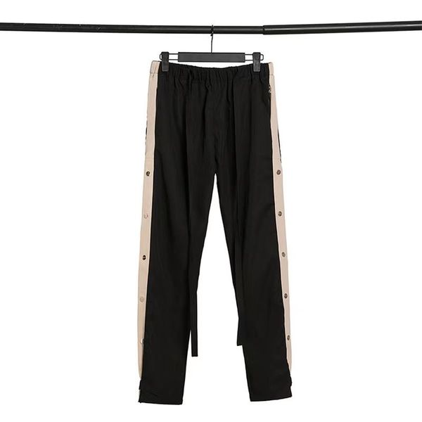 men's pants spring and autumn streamer side buckle color matching men women loose casual sports street, Black
men's pants spring and autumn streamer side buckle color matching men women loose casual sports street, Black