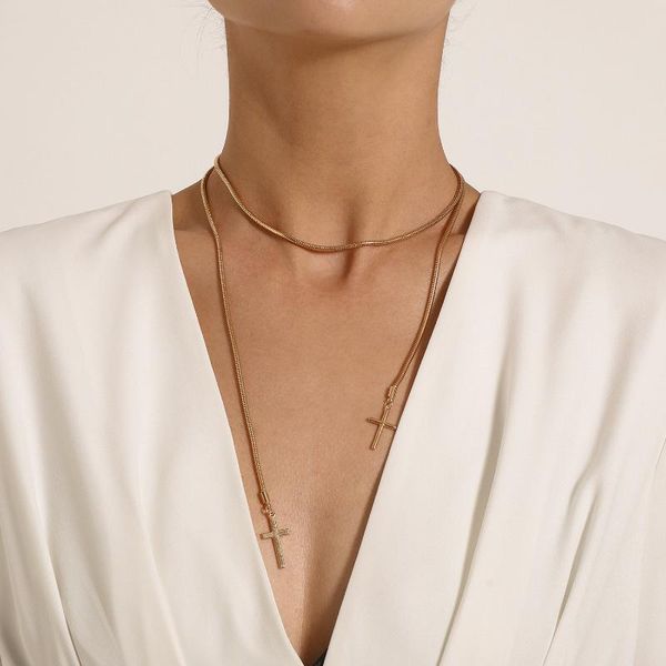 personality cross snake bone chain necklace ladies fashion cool knot wear accessories wholesale chains, Silver
personality cross snake bone chain necklace ladies fashion cool knot wear accessories wholesale chains, Silver