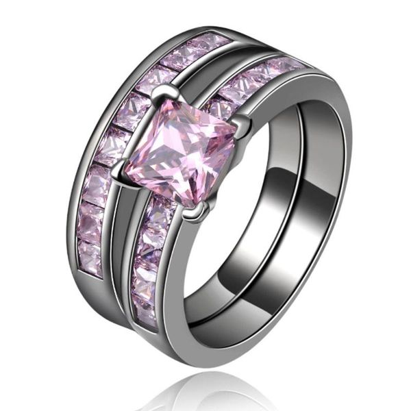 cluster rings 2 pcs yayi jewelry fashion princess cut 7.2 ct pink cubic zirconia black color engagement wedding party couples, Golden;silver
cluster rings 2 pcs yayi jewelry fashion princess cut 7.2 ct pink cubic zirconia black color engagement wedding party couples, Golden;silver