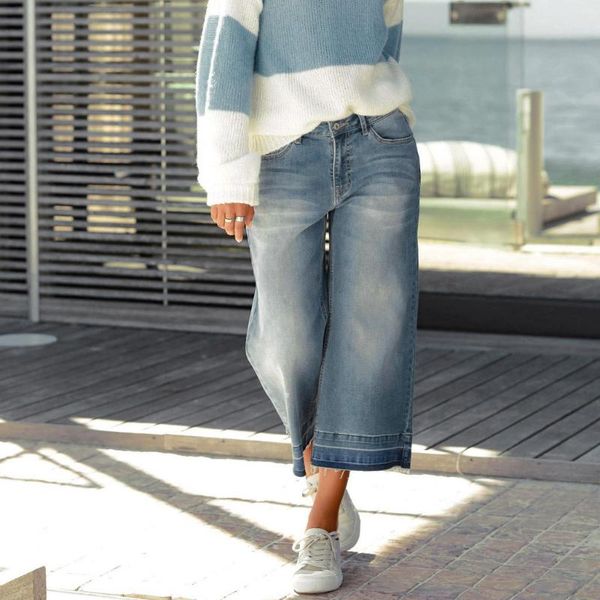 wide leg pants wholesale 2021 loose spring summer autumn selling women's fashion casual denim 6.25 jeans, Blue
wide leg pants wholesale 2021 loose spring summer autumn selling women's fashion casual denim 6.25 jeans, Blue