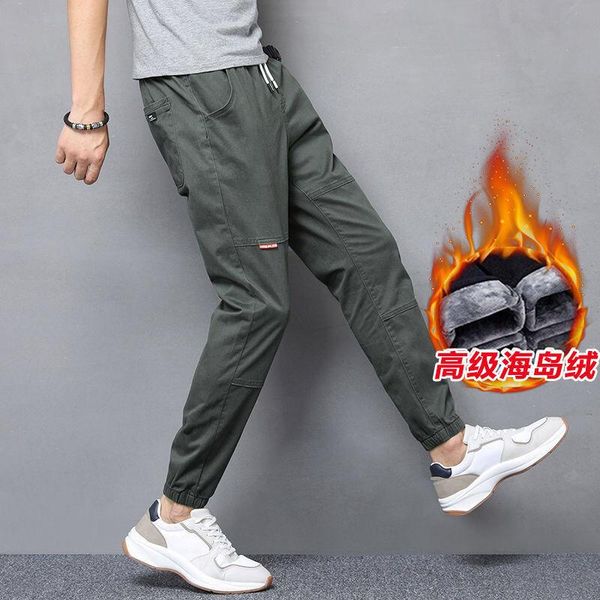 men's casual pants korean streetwear harem mens clothing baggy winter velvet thick long men cargo trousers, Black
men's casual pants korean streetwear harem mens clothing baggy winter velvet thick long men cargo trousers, Black