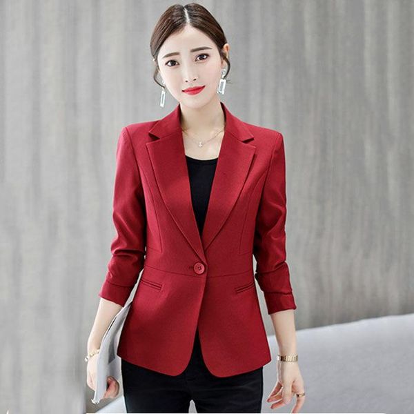 women's small suit jacket 2021 spring and autumn short slim women blazer fashion clothing female coat suits & blazers, White;black
women's small suit jacket 2021 spring and autumn short slim women blazer fashion clothing female coat suits & blazers, White;black
