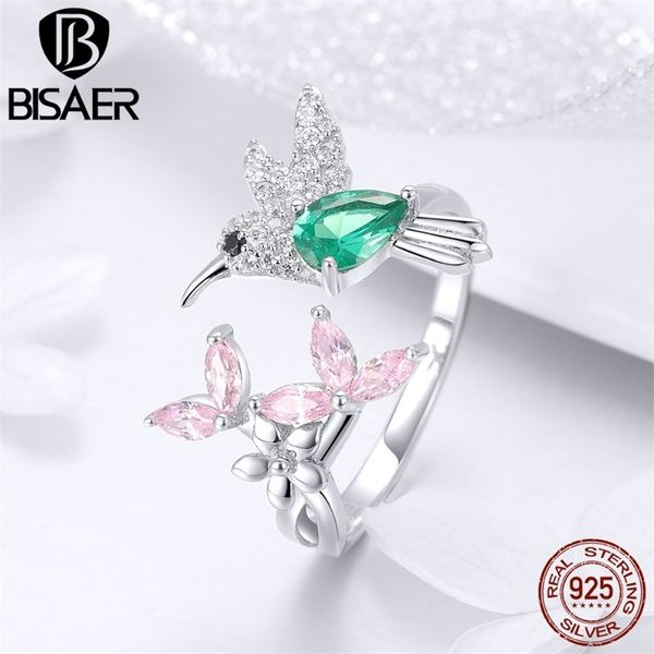 bisaer 925 sterling silver bird hummingbirds greeting finger rings clear cz flower adjustable for women wedding efr016 211217, Slivery;golden
bisaer 925 sterling silver bird hummingbirds greeting finger rings clear cz flower adjustable for women wedding efr016 211217, Slivery;golden