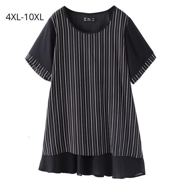 blouses plus size 10xl 8xl 6xl 4xl women summer short sleeves chiffon shirt elegant striped&solid patchwork casual loose yard mujer, White
blouses plus size 10xl 8xl 6xl 4xl women summer short sleeves chiffon shirt elegant striped&solid patchwork casual loose yard mujer, White
