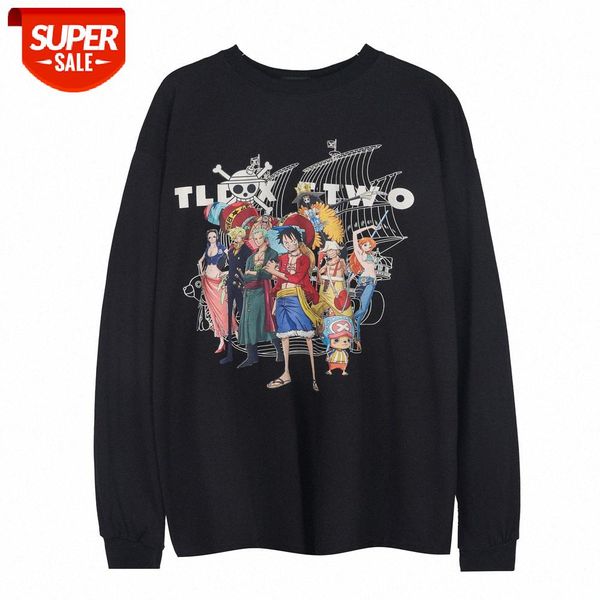 one piece character print long sleeve t-shirt men's street loose round neck base shirt #vl9c, White;black
one piece character print long sleeve t-shirt men's street loose round neck base shirt #vl9c, White;black