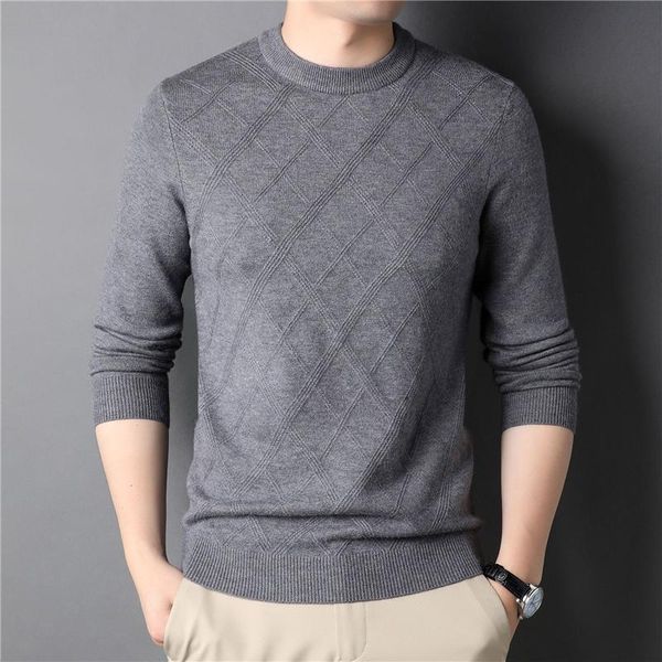 men's sweaters 2021 autumn winter thick warm round neck sweater business casual diamond pattern knitted male brand clothes, White;black
men's sweaters 2021 autumn winter thick warm round neck sweater business casual diamond pattern knitted male brand clothes, White;black