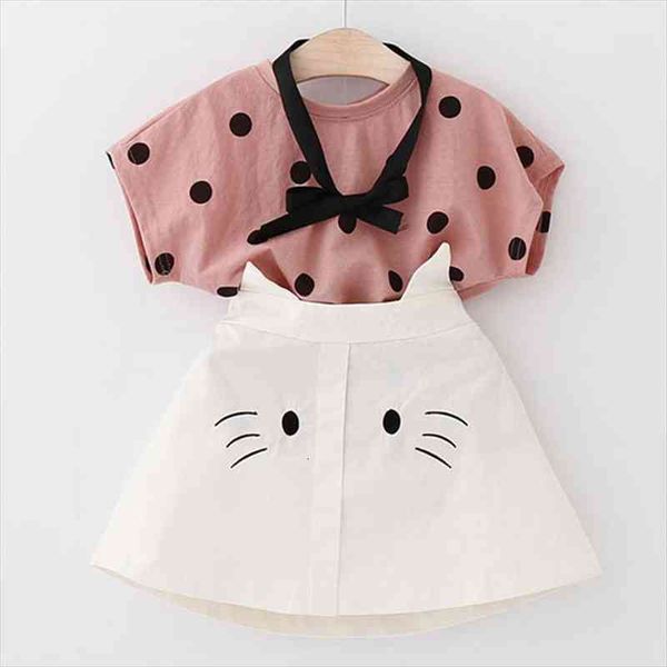 2t girls clothes summer toddler girl sets kid dot short sleeve cartoon cat skirt piece set dress, White
2t girls clothes summer toddler girl sets kid dot short sleeve cartoon cat skirt piece set dress, White