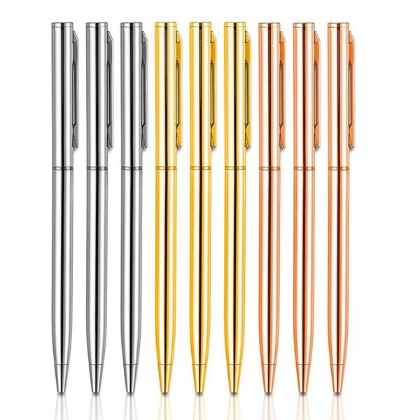 ballpoint pens 9pcs metallic pen slim retractable black ink metal for wedding business office student, Blue;orange
ballpoint pens 9pcs metallic pen slim retractable black ink metal for wedding business office student, Blue;orange