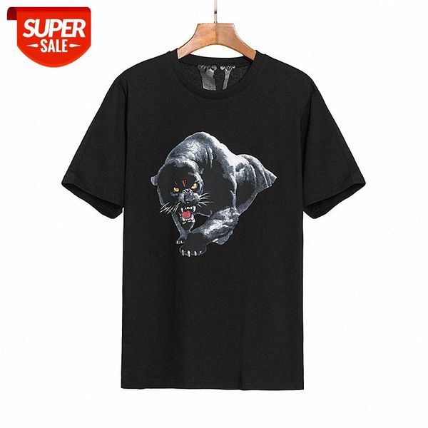 v@love black panther pattern big v round neck pullover short sleeve #jv6w, White;black
v@love black panther pattern big v round neck pullover short sleeve #jv6w, White;black
