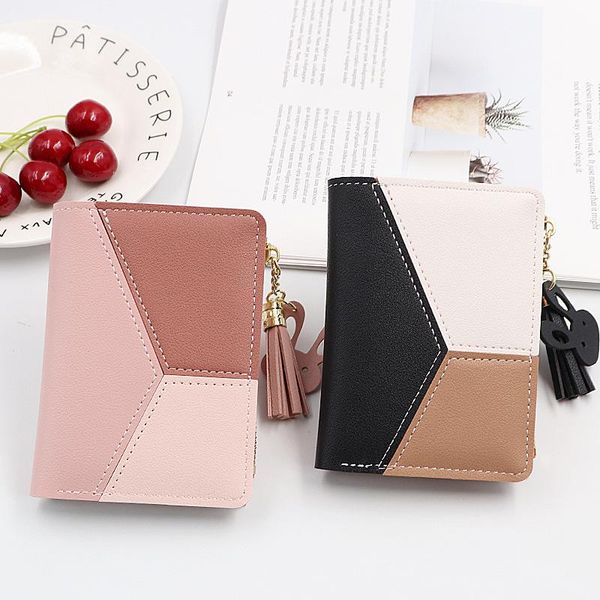 wallets 2021 ladies coin purse korean fashion simple short zipper wallet stitching tassel women clutch, Red;black
wallets 2021 ladies coin purse korean fashion simple short zipper wallet stitching tassel women clutch, Red;black