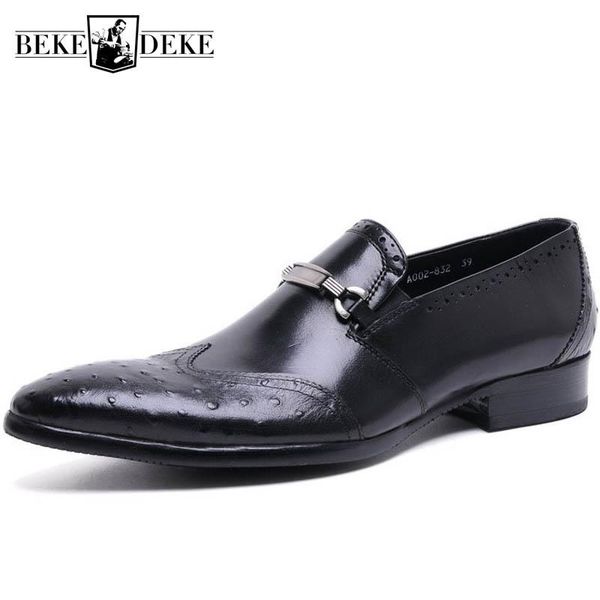 dress shoes mens genuine leather business formal uk fashion vintage wing tip slip on men wedding party sapato masculino, Black
dress shoes mens genuine leather business formal uk fashion vintage wing tip slip on men wedding party sapato masculino, Black