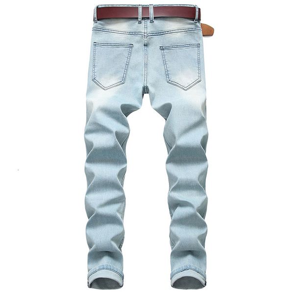 men casual jeans slim denim pants bleached scratched pencial pant fashionable plus size 40 42 high quality, Blue
men casual jeans slim denim pants bleached scratched pencial pant fashionable plus size 40 42 high quality, Blue