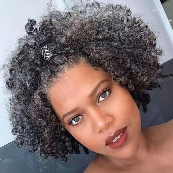 indian virgin human hair ponytail afro kinky curly grey color ponytails 10-20inch water wave natural gray going remy drawstring pony tail 14, Black
indian virgin human hair ponytail afro kinky curly grey color ponytails 10-20inch water wave natural gray going remy drawstring pony tail 14, Black