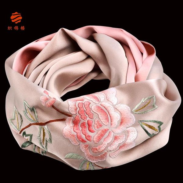 scarves su embroidery mulberry silk scarf versatile long women's hand embroidered flower small shawl, Blue;gray
scarves su embroidery mulberry silk scarf versatile long women's hand embroidered flower small shawl, Blue;gray