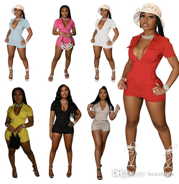 summer shorts women jumpsuits designer onesies zipper bodysuit v-neck sleeveless fashion casual solid color rompers 8655, Black;white
summer shorts women jumpsuits designer onesies zipper bodysuit v-neck sleeveless fashion casual solid color rompers 8655, Black;white