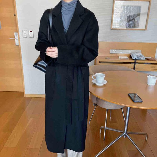 wool french warm female wool blend winter retro elegant loose solid women belt woolen coats chic casual long clothe, Black
wool french warm female wool blend winter retro elegant loose solid women belt woolen coats chic casual long clothe, Black