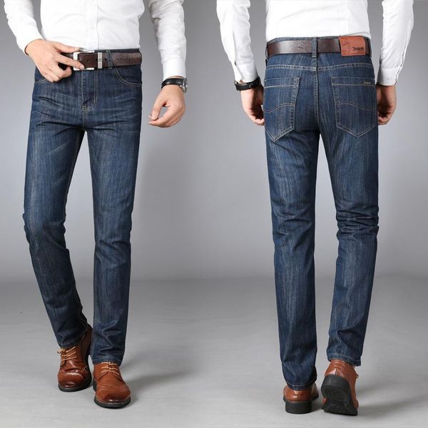 men's jeans classic men casual mid-rise straight denim long pants comfortable trousers loose fit brand menswear man's, Blue
men's jeans classic men casual mid-rise straight denim long pants comfortable trousers loose fit brand menswear man's, Blue