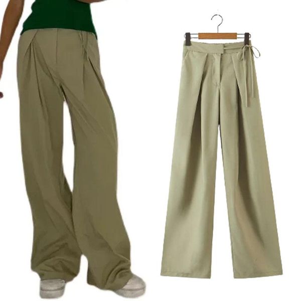 women's pants & capris xypskh za women 2021 fashion loose casual drag land thin wide leg vintage high waist with bandage female trouser, Black;white
women's pants & capris xypskh za women 2021 fashion loose casual drag land thin wide leg vintage high waist with bandage female trouser, Black;white
