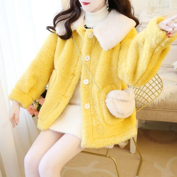 women's fur & faux women 2021 autumn winter coat female casual warm soft artificial jacket plush overcoat pocket teddy outerwear c234 h, Black
women's fur & faux women 2021 autumn winter coat female casual warm soft artificial jacket plush overcoat pocket teddy outerwear c234 h, Black