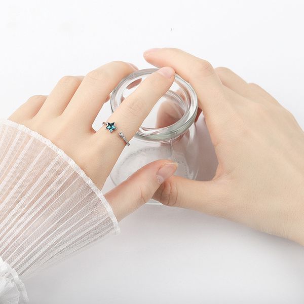 simple 925 sterling silver blue star ring net red star sky crystal ring magic girl handpiece
simple 925 sterling silver blue star ring net red star sky crystal ring magic girl handpiece