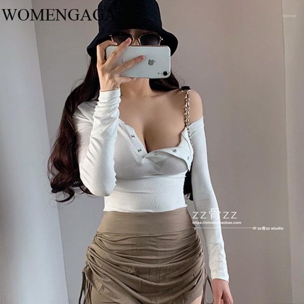 autumn strapless irregular button basic solid color backing sweater osni women's sweaters, White;black
autumn strapless irregular button basic solid color backing sweater osni women's sweaters, White;black