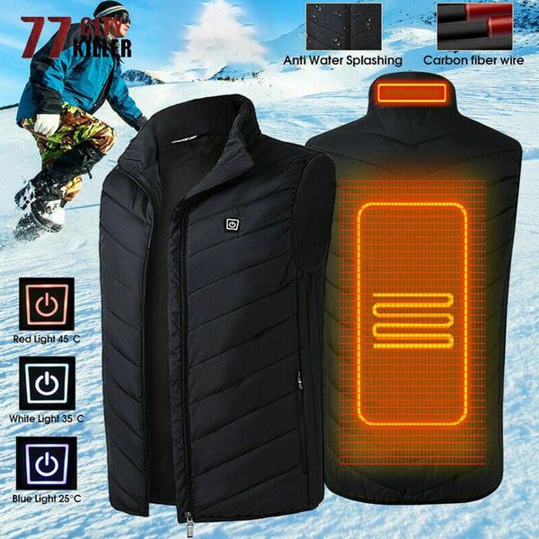 men's vests electric heated vest men sleeveless waistcoat coat usb thermal clothing winter heating jacket outerwear male m-4xl, Black;white
men's vests electric heated vest men sleeveless waistcoat coat usb thermal clothing winter heating jacket outerwear male m-4xl, Black;white
