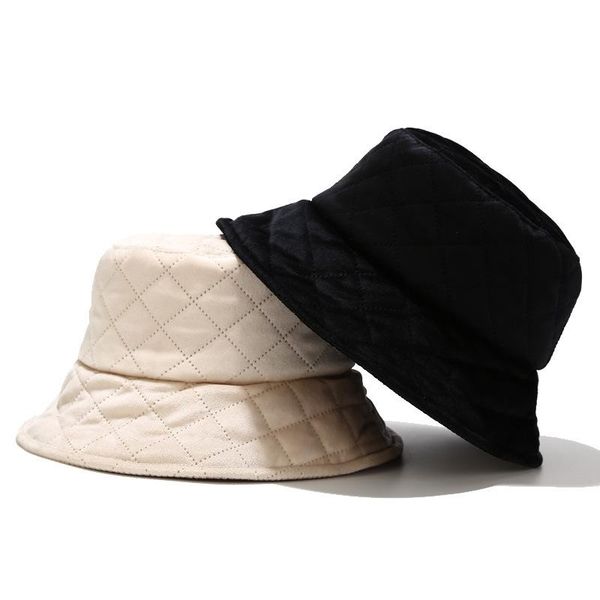 wide brim hats winter cotton-padded bucket hat solid color lattice fisherman fashion female flat warm outdoor sun cap, Blue;gray
wide brim hats winter cotton-padded bucket hat solid color lattice fisherman fashion female flat warm outdoor sun cap, Blue;gray