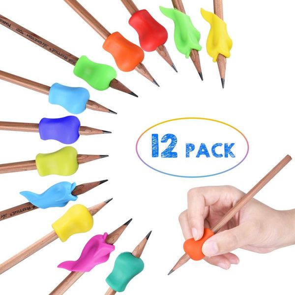 refills 12pc children students pen grip silicone fish correct holder for handle correction posture writing tool stationery accessory, Black;red
refills 12pc children students pen grip silicone fish correct holder for handle correction posture writing tool stationery accessory, Black;red
