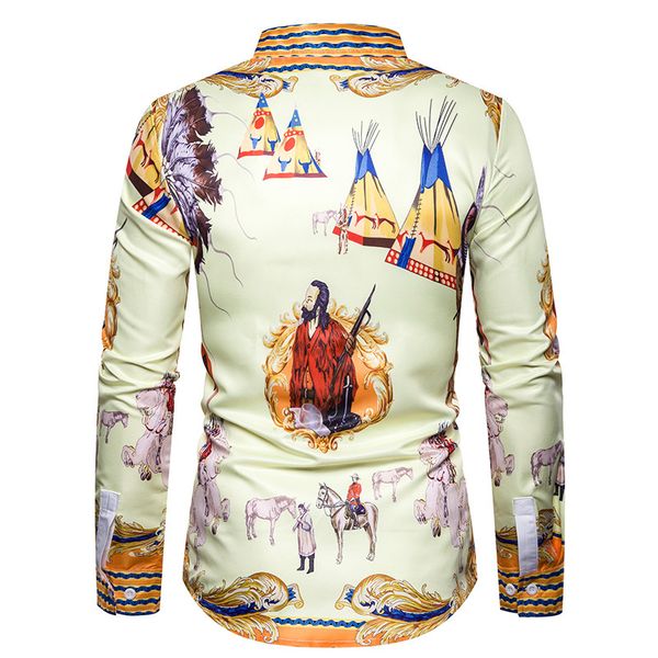 men's dress shirts luxury crown printed shirt men 2021 autumn long sleeve slim casual streetwear social party clothes camisa masculina, White;black
men's dress shirts luxury crown printed shirt men 2021 autumn long sleeve slim casual streetwear social party clothes camisa masculina, White;black