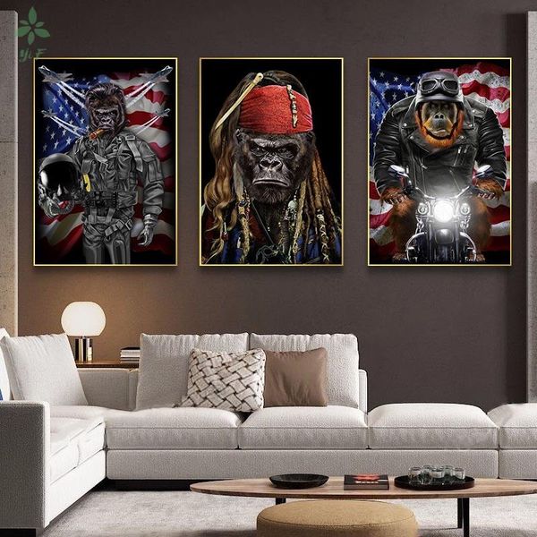 paintings soldier gorilla animal 3 panel canvas art posters can for home wall decoration
paintings soldier gorilla animal 3 panel canvas art posters can for home wall decoration