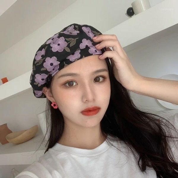 spring summer flower embroidered berets hats for women men beret hat fashion patchwork painter sboy, Blue;gray
spring summer flower embroidered berets hats for women men beret hat fashion patchwork painter sboy, Blue;gray
