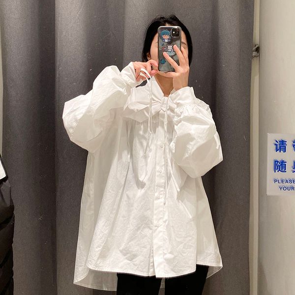 summer vacation solid color youth casual fall shoulder sleeve half high collar loose sweet shirt women 16w1010 210510, White
summer vacation solid color youth casual fall shoulder sleeve half high collar loose sweet shirt women 16w1010 210510, White