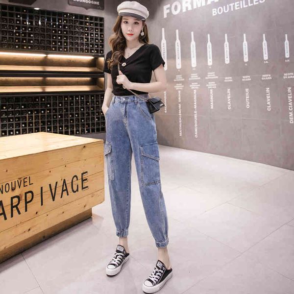 women's jeans boyfriend women autumn casual denim pants korean streetwear female vintage ankle-length harem qzyy, Blue
women's jeans boyfriend women autumn casual denim pants korean streetwear female vintage ankle-length harem qzyy, Blue